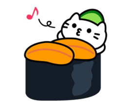 Cat Sushi (English edition) sticker #7879860