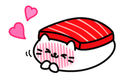 Cat Sushi (English edition) sticker #7879874