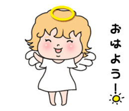 Angel with 40 emotion or pattern sticker #7879998