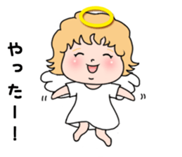 Angel with 40 emotion or pattern sticker #7880001