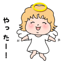 Angel with 40 emotion or pattern sticker #7880001