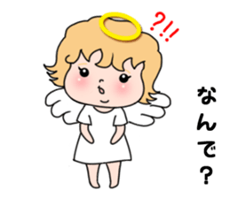 Angel with 40 emotion or pattern sticker #7880002