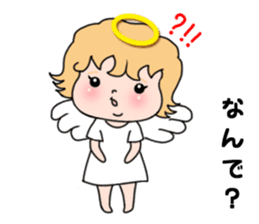 Angel with 40 emotion or pattern sticker #7880002