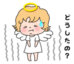 Angel with 40 emotion or pattern sticker #7880005