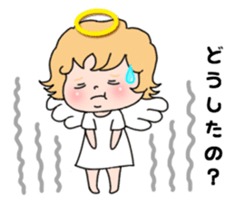 Angel with 40 emotion or pattern sticker #7880005