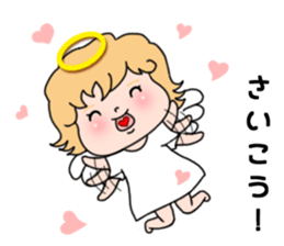 Angel with 40 emotion or pattern sticker #7880009