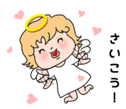 Angel with 40 emotion or pattern sticker #7880009