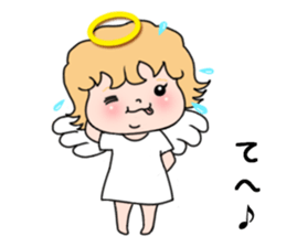 Angel with 40 emotion or pattern sticker #7880010