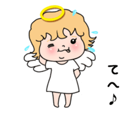 Angel with 40 emotion or pattern sticker #7880010