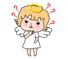 Angel with 40 emotion or pattern sticker #7880014