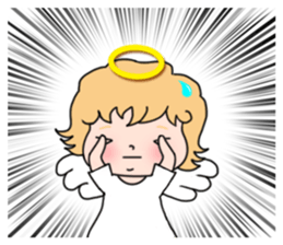 Angel with 40 emotion or pattern sticker #7880016