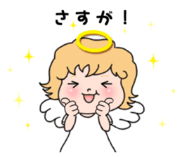 Angel with 40 emotion or pattern sticker #7880017