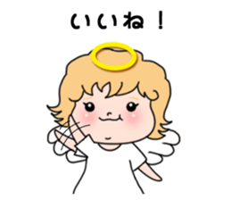 Angel with 40 emotion or pattern sticker #7880018