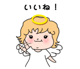 Angel with 40 emotion or pattern sticker #7880018