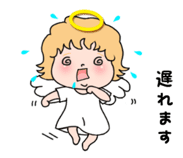 Angel with 40 emotion or pattern sticker #7880020