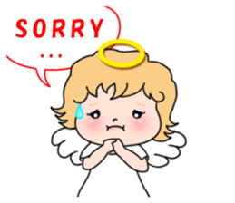 Angel with 40 emotion or pattern sticker #7880021