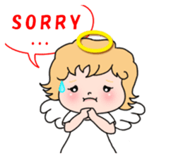Angel with 40 emotion or pattern sticker #7880021