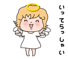 Angel with 40 emotion or pattern sticker #7880023