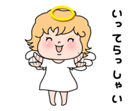 Angel with 40 emotion or pattern sticker #7880023