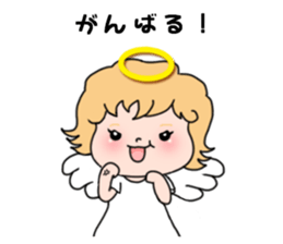 Angel with 40 emotion or pattern sticker #7880024
