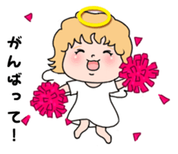 Angel with 40 emotion or pattern sticker #7880025
