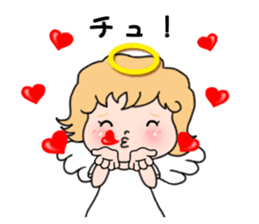 Angel with 40 emotion or pattern sticker #7880028