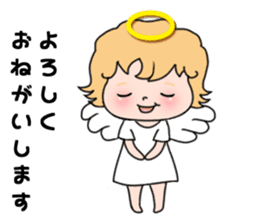 Angel with 40 emotion or pattern sticker #7880029