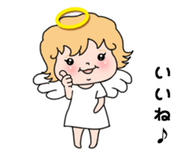 Angel with 40 emotion or pattern sticker #7880030
