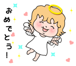 Angel with 40 emotion or pattern sticker #7880032