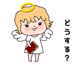 Angel with 40 emotion or pattern sticker #7880033