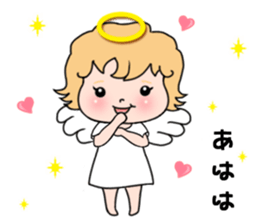 Angel with 40 emotion or pattern sticker #7880035