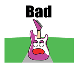 Guitar,drum,bass,piano (Only English) sticker #7881637