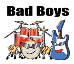 Guitar,drum,bass,piano (Only English) sticker #7881638