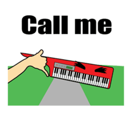 Guitar,drum,bass,piano (Only English) sticker #7881640