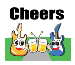 Guitar,drum,bass,piano (Only English) sticker #7881641