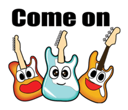 Guitar,drum,bass,piano (Only English) sticker #7881642