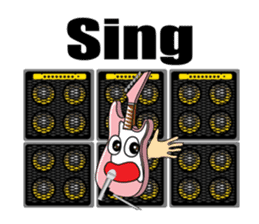 Guitar,drum,bass,piano (Only English) sticker #7881663