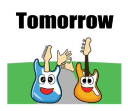 Guitar,drum,bass,piano (Only English) sticker #7881670