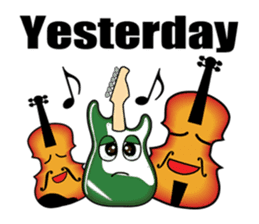 Guitar,drum,bass,piano (Only English) sticker #7881674