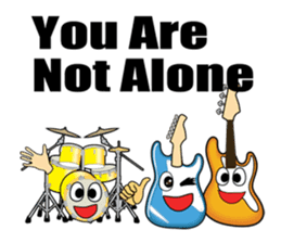 Guitar,drum,bass,piano (Only English) sticker #7881675