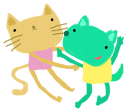 Sweet Cat and Happy Dog sticker #7883826