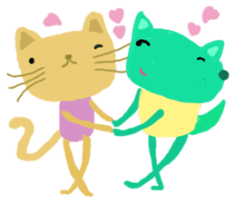 Sweet Cat and Happy Dog sticker #7883831