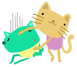 Sweet Cat and Happy Dog sticker #7883837