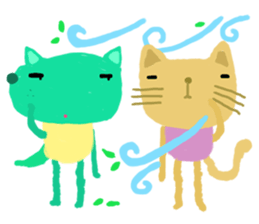 Sweet Cat and Happy Dog sticker #7883838