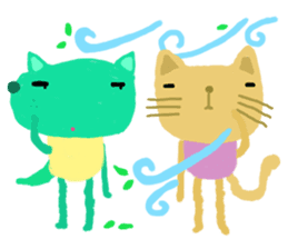 Sweet Cat and Happy Dog sticker #7883838