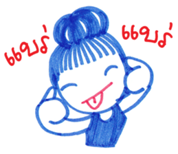 Ballpoint pen drawing 2 sticker #7884164