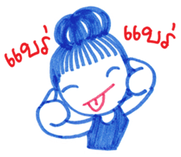 Ballpoint pen drawing 2 sticker #7884164