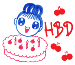 Ballpoint pen drawing 2 sticker #7884176