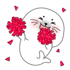 White seal with 40 emotion or pattern