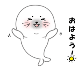 White seal with 40 emotion or pattern sticker #7885206